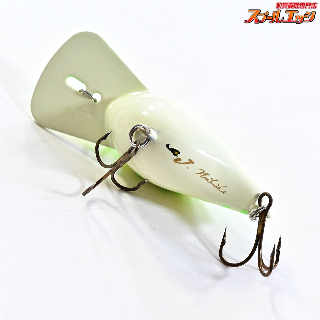 【バルサ50】 オリジナル ディープ グリーンコーチ 西岡サイン入り 非純正フック装着 BALSA Deep 淡水用ルアー K_060