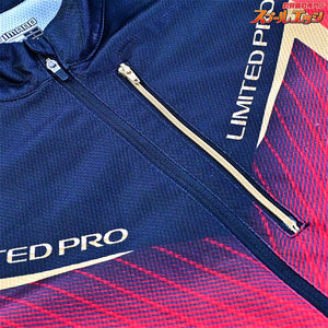 【シマノ】 リミテッドプロ フルジップシャツ SH-011S レッド サイズXL 長袖 SHIMANO LIMITED-PRO 吸水速乾 遮熱 K_060