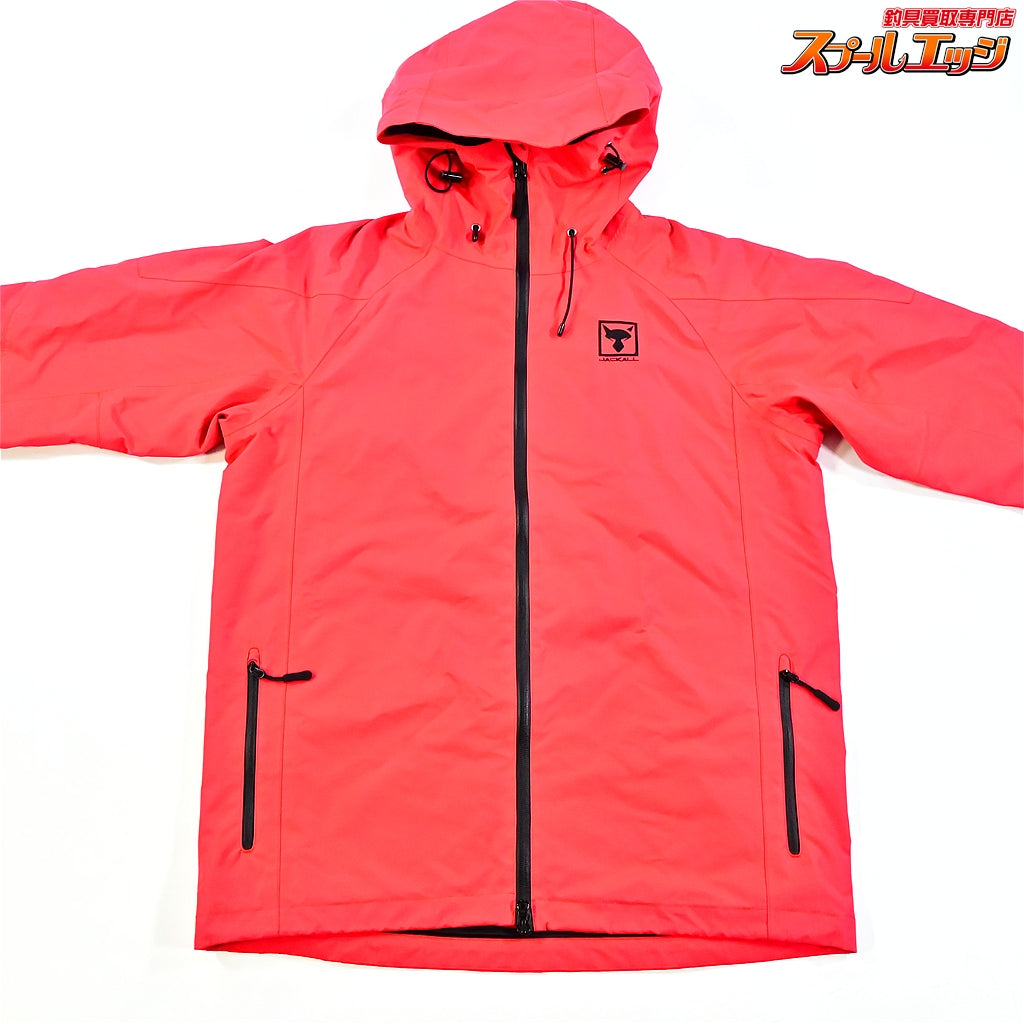 【ジャッカル】 シェルジャケット レッド サイズL JACKALL SHELL JACKET 撥水 防風 K_060