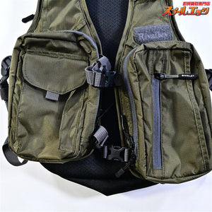 【リバレイ】 RVストリームバックパックベスト 15L オリーブ 品番5470 フィッシングベスト RIVALLEY K_100
