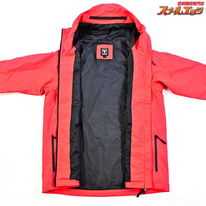 【ジャッカル】 シェルジャケット レッド サイズL JACKALL SHELL JACKET 撥水 防風 K_060