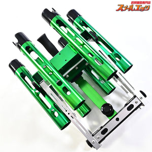 【ロデオクラフトx城峰釣具】 スーパーカスタムロッドスタンド 6本仕様 角度調整可能 限定カラー 大人のグリーン Rodio-Craft K_150