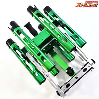 【ロデオクラフトx城峰釣具】 スーパーカスタムロッドスタンド 6本仕様 角度調整可能 限定カラー 大人のグリーン Rodio-Craft K_150