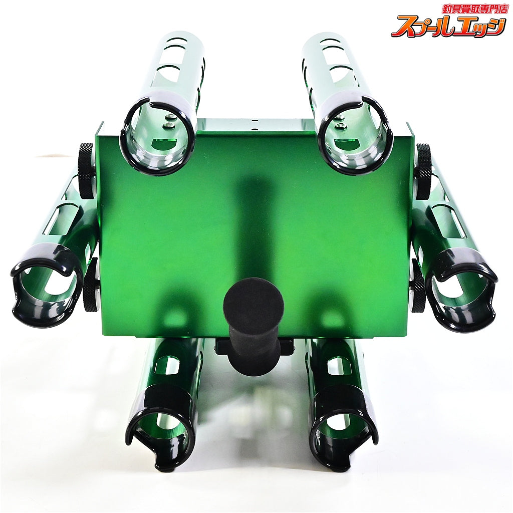 【ロデオクラフトx城峰釣具】 スーパーカスタムロッドスタンド 6本仕様 角度調整可能 限定カラー 大人のグリーン Rodio-Craft K_150