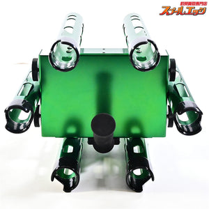 【ロデオクラフトx城峰釣具】 スーパーカスタムロッドスタンド 6本仕様 角度調整可能 限定カラー 大人のグリーン Rodio-Craft K_150