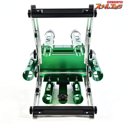 【ロデオクラフトx城峰釣具】 スーパーカスタムロッドスタンド 6本仕様 角度調整可能 限定カラー 大人のグリーン Rodio-Craft K_150