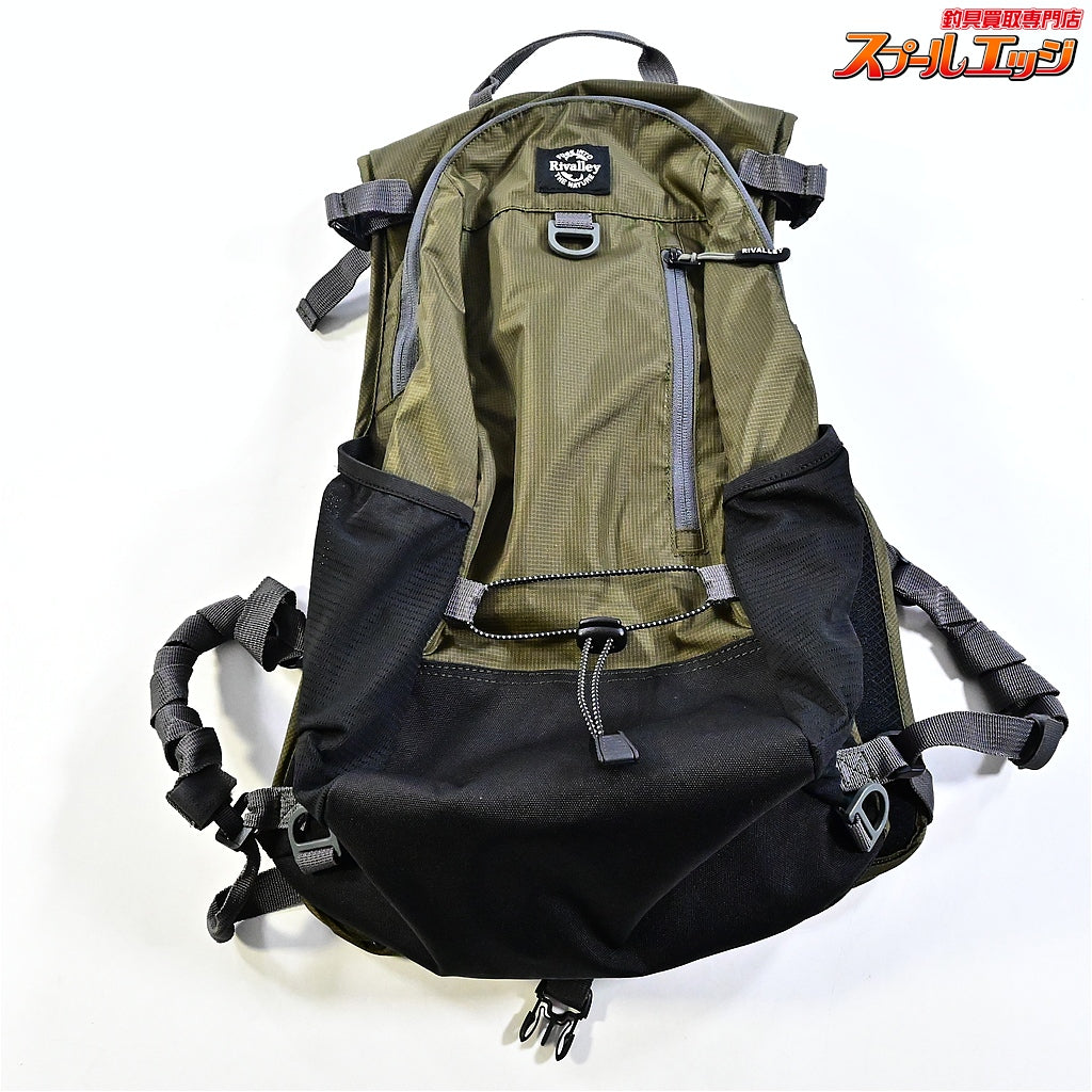 【リバレイ】 RVストリームバックパックベスト 15L オリーブ 品番5470 フィッシングベスト RIVALLEY K_100