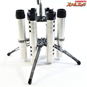 【ドライブ】 フォース アルミロッドスタンド 6本仕様 4本仕様+別売りEXホルダー2本装着 シルバー/ガンメタ DLIVE FORCE K_060