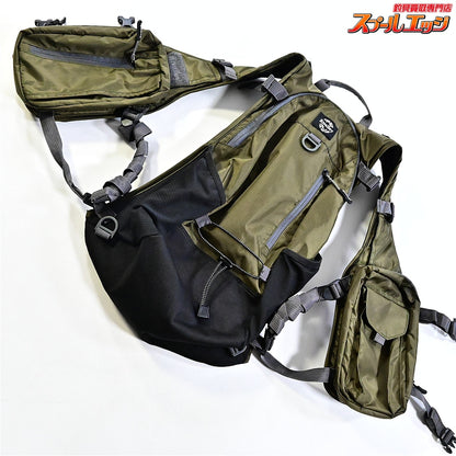 【リバレイ】 RVストリームバックパックベスト 15L オリーブ 品番5470 フィッシングベスト RIVALLEY K_100