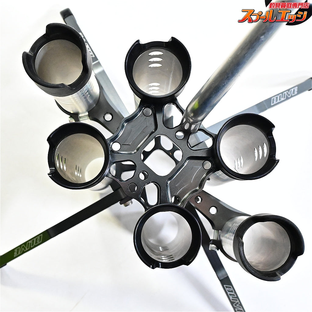【ドライブ】 フォース アルミロッドスタンド 6本仕様 4本仕様+別売りEXホルダー2本装着 シルバー/ガンメタ DLIVE FORCE K_060