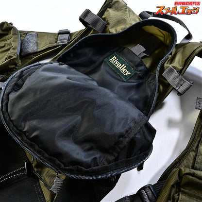 【リバレイ】 RVストリームバックパックベスト 15L オリーブ 品番5470 フィッシングベスト RIVALLEY K_100