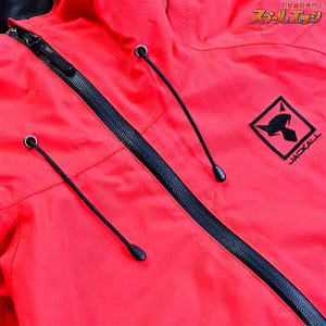 【ジャッカル】 シェルジャケット レッド サイズL JACKALL SHELL JACKET 撥水 防風 K_060
