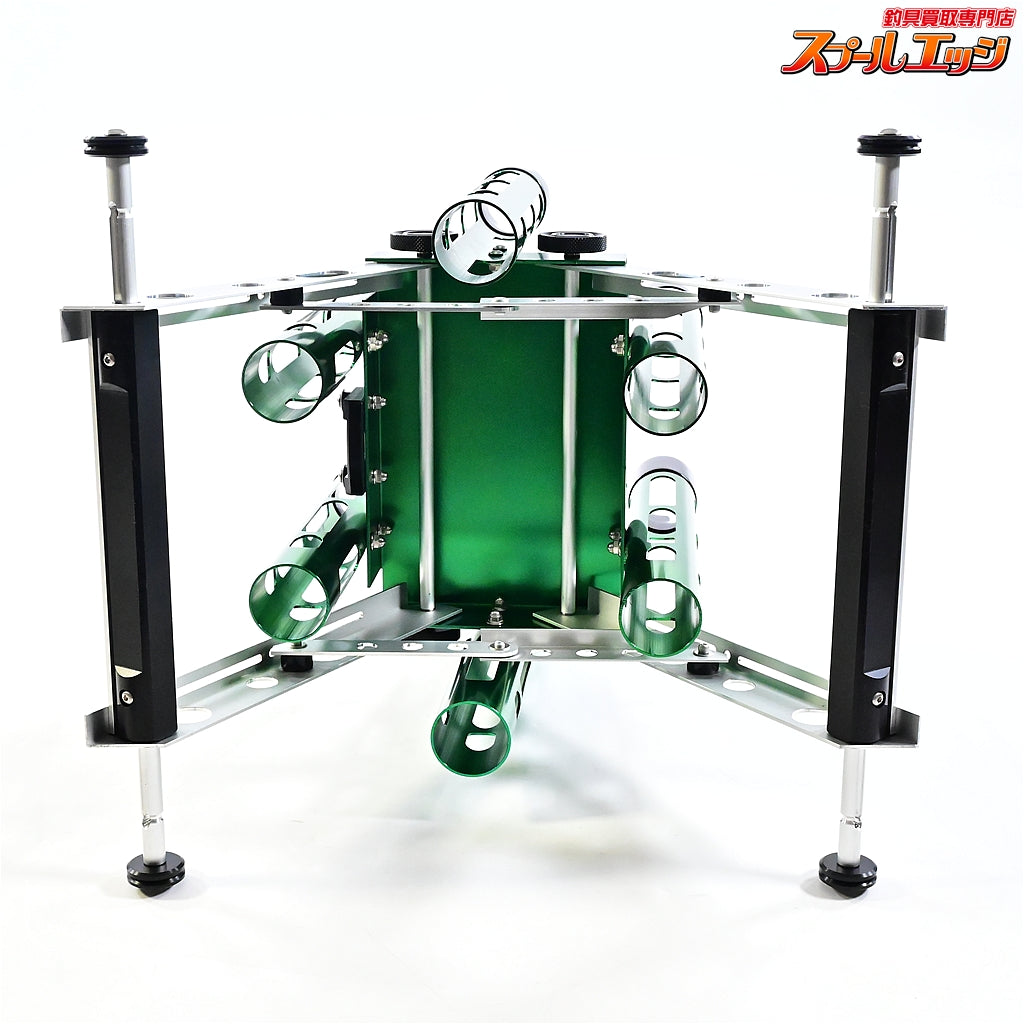 【ロデオクラフトx城峰釣具】 スーパーカスタムロッドスタンド 6本仕様 角度調整可能 限定カラー 大人のグリーン Rodio-Craft K_150