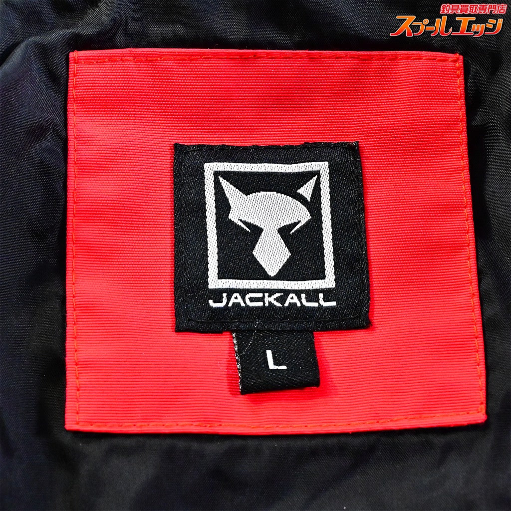 【ジャッカル】 シェルジャケット レッド サイズL JACKALL SHELL JACKET 撥水 防風 K_060
