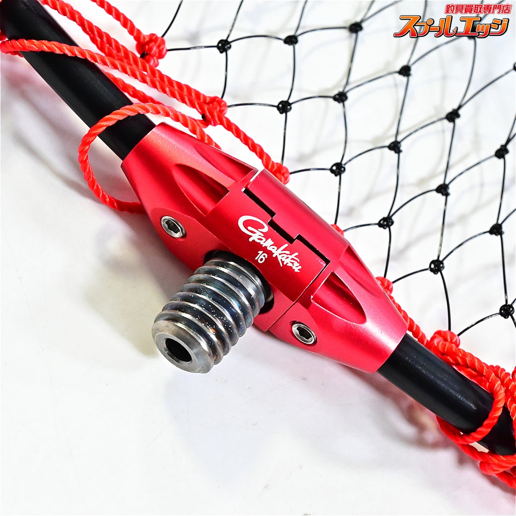 【がまかつ】 がま磯 タモ枠 四ツ折りジュラルミン GM835 55cm ブラック/レッド GAMAKATSU K_100