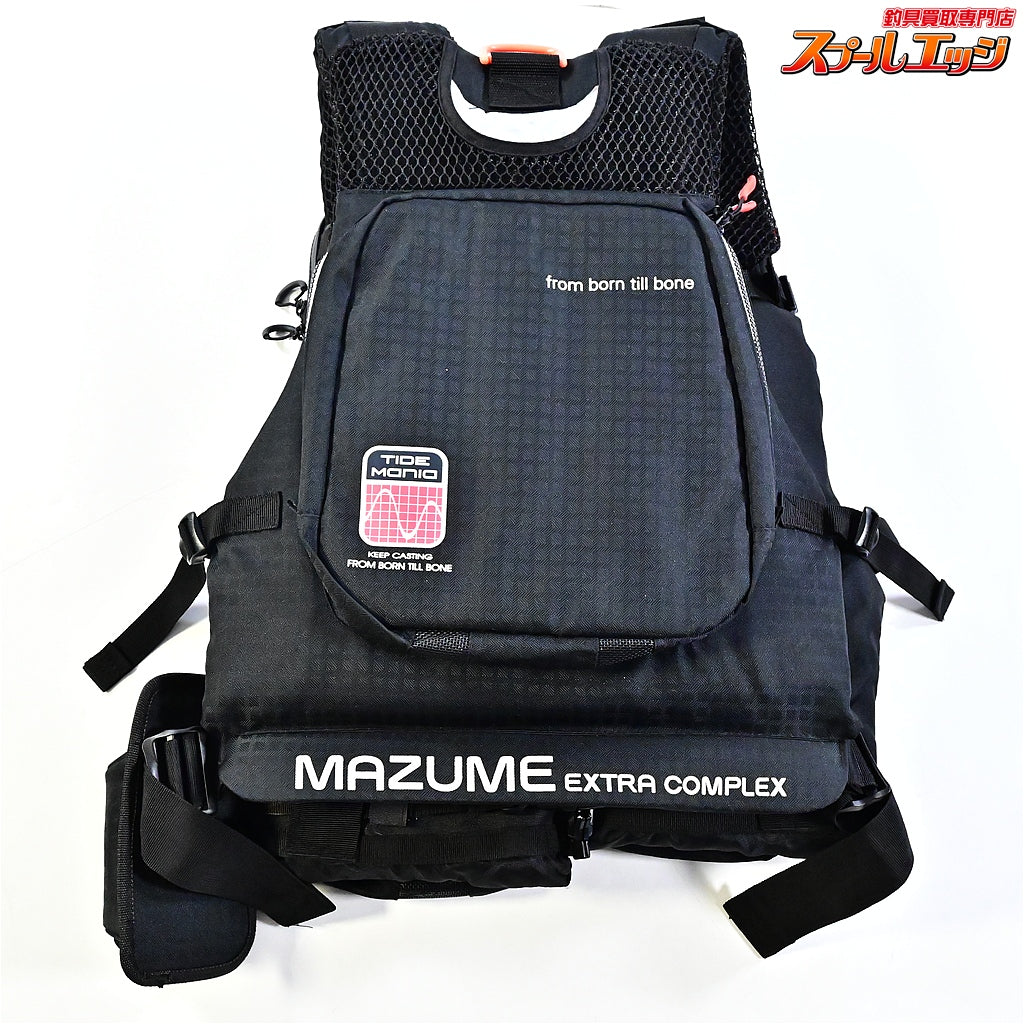 【マズメ】 MZX タイドマニア ライフジャケット MZXLJ-089 ブラックxブルー RBBポーチ装着 フローティングベスト ゲームベスト MAZUME K_100