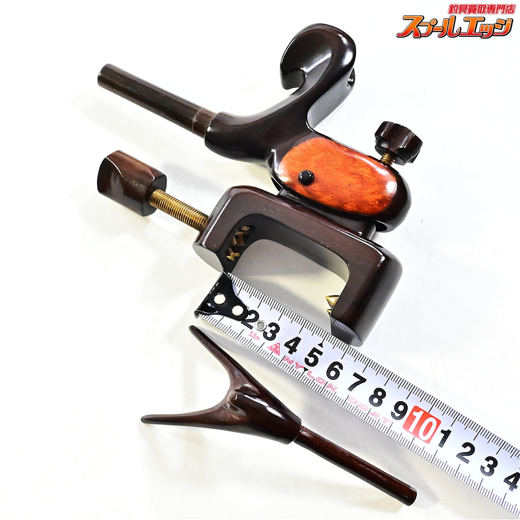 【ダイシン】 千望 カーボン竿掛 1本半物 全長112cm & 勇志 大砲万力&ヘラガミ民芸調万力袋ウサギ付 DAISHIN へらぶな K_140