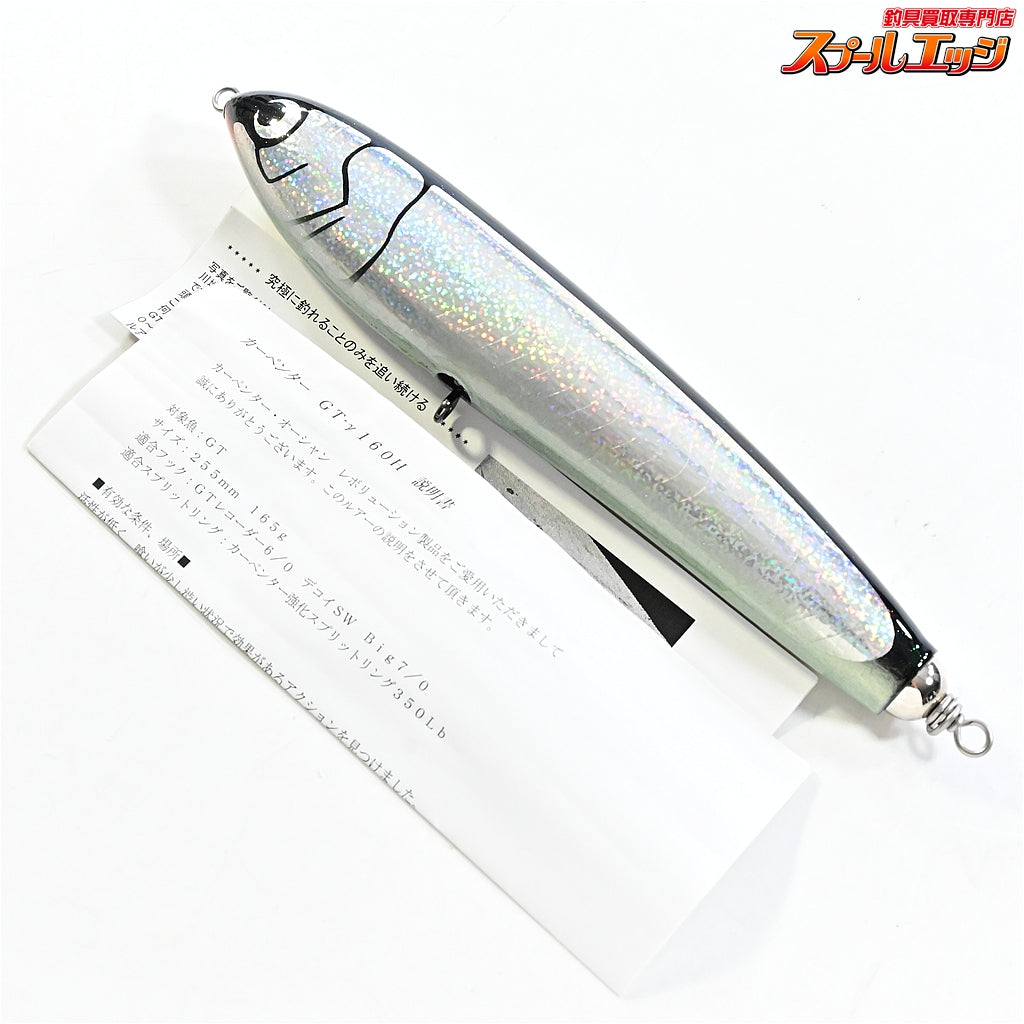 【カーペンター】 GTガンマ GT-γ 160H 255mm 165g ブラックバック ホロ貼り Carpenter GAMMMA 海水用ルアー K_060