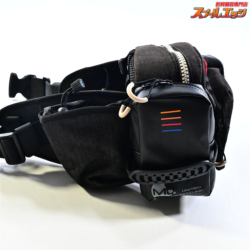【マズメ】 オレンジブルー レッドムーンウエストバッグV5 MZBK-768 ブラックデニム MAZUME K_080