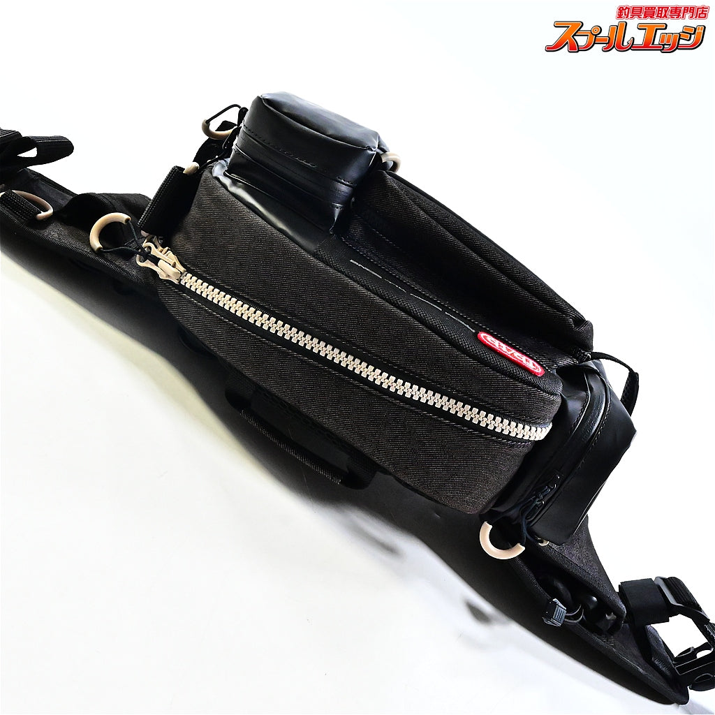 【マズメ】 オレンジブルー レッドムーンウエストバッグV5 MZBK-768 ブラックデニム MAZUME K_080