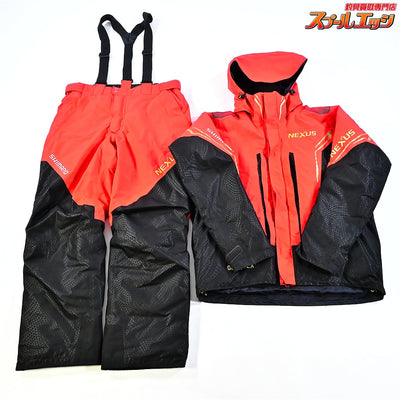 【シマノ】 ゴアテックス ネクサス コールドウェザースーツEX RB-119R サイズアジアXL レッド 上下セット SHIMANO GORE-TEX NEXUS K_080