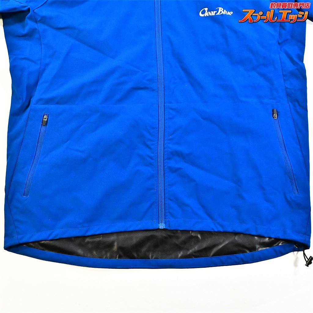 【クリアブルーxクロダルマ】 ロゴストレッチシェルパーカー ネイビー サイズ5L WEBショップ限定品 撥水ストレッチシェルパーカー ClearBlue K_100