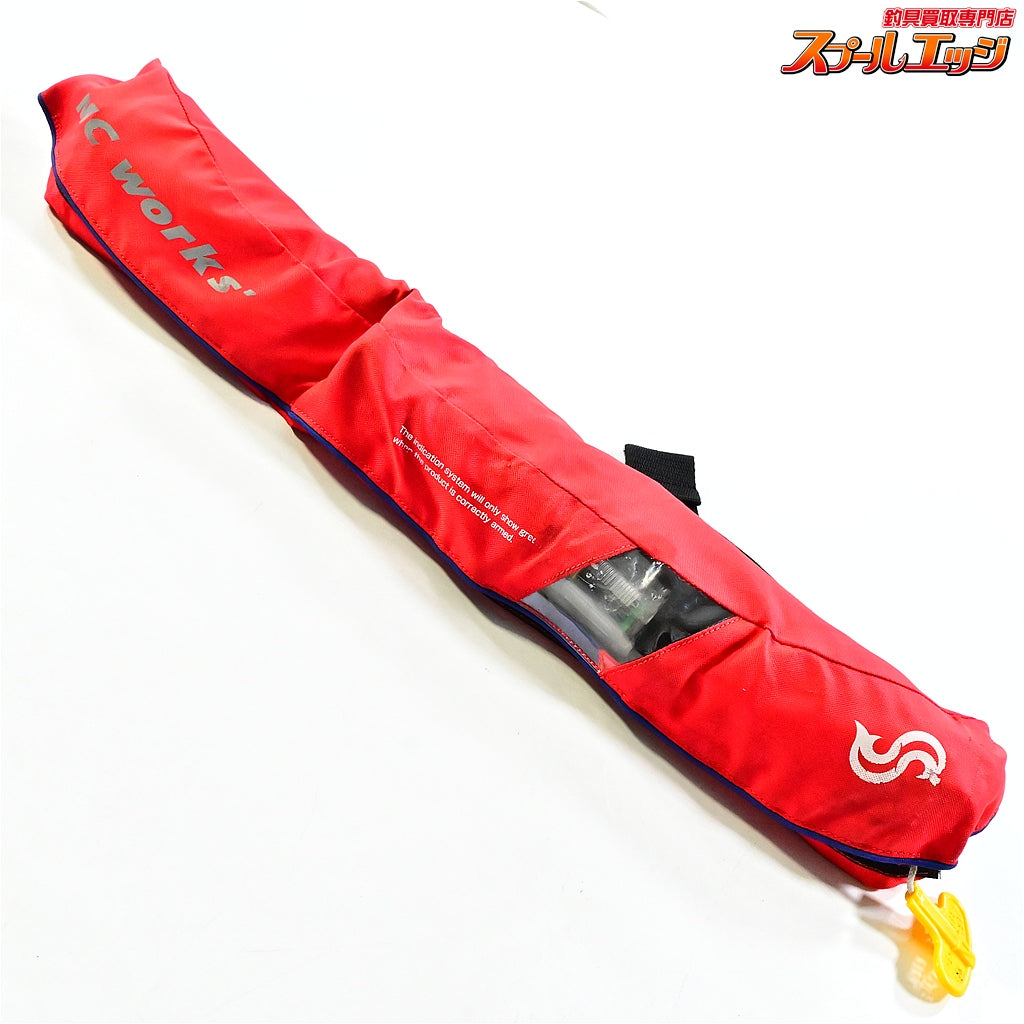 【MCワークス】 ライフジャケット ウエストタイプベルト式 BSJ-5620RS レッド タイプA 桜マーク有 自動膨張式ライフジャケット MC-WORKS K_060
