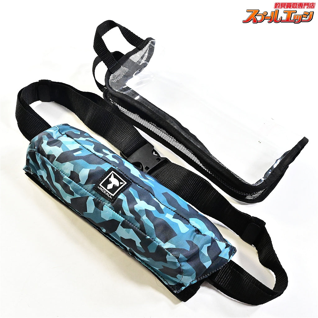 【ジャッカル】 自動膨張式ライフジャケット JK9320RS ブルーカモ 桜マーク有 2020年09月製造分 フローティングベスト JACKALL K_060