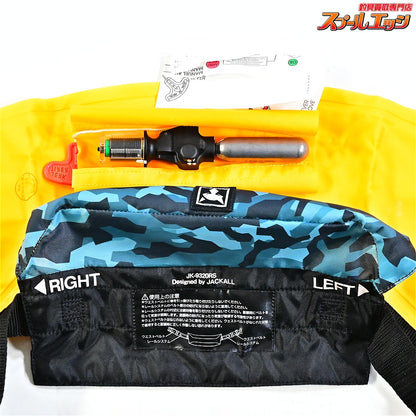 【ジャッカル】 自動膨張式ライフジャケット JK9320RS ブルーカモ 桜マーク有 2020年09月製造分 フローティングベスト JACKALL K_060
