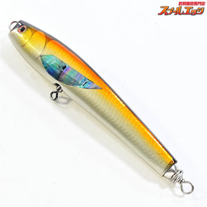 【萬葉ベイツ】 スリムダーター 160 オレンジ アバロン シェル貼り アワビ貼り 2018年製造 MANYOBaits MANYO-PENCIL 海水用ルアー K_060