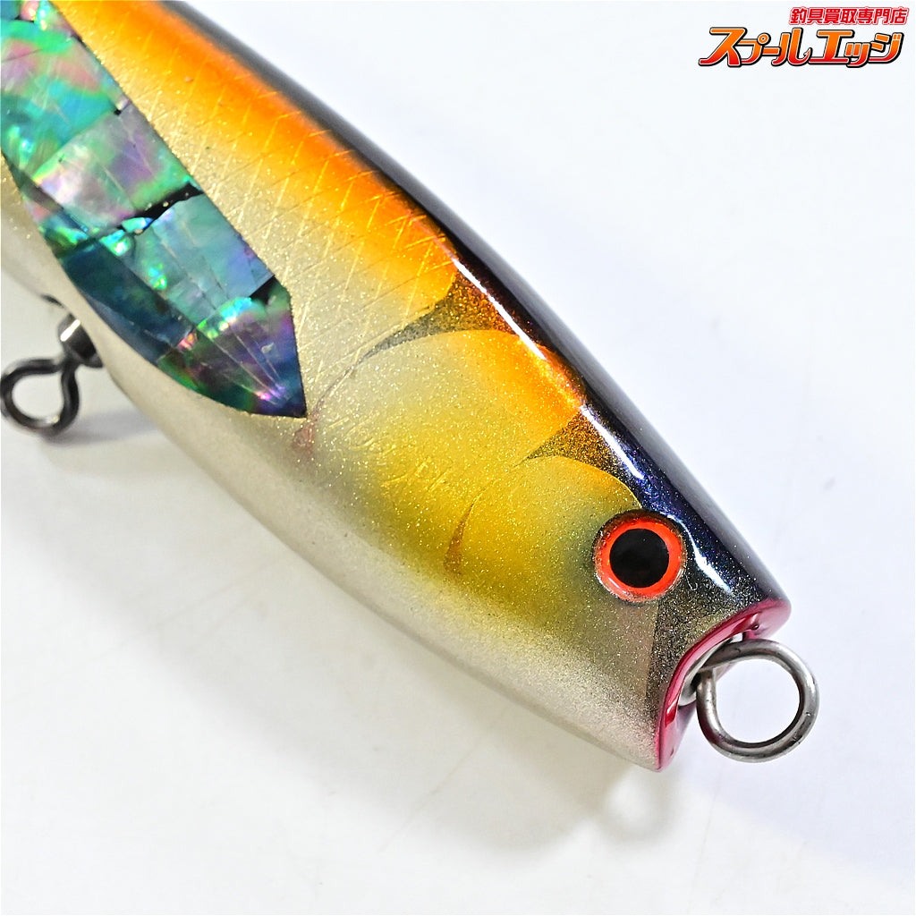 【萬葉ベイツ】 スリムダーター 160 オレンジ アバロン シェル貼り アワビ貼り 2018年製造 MANYOBaits MANYO-PENCIL 海水用ルアー K_060