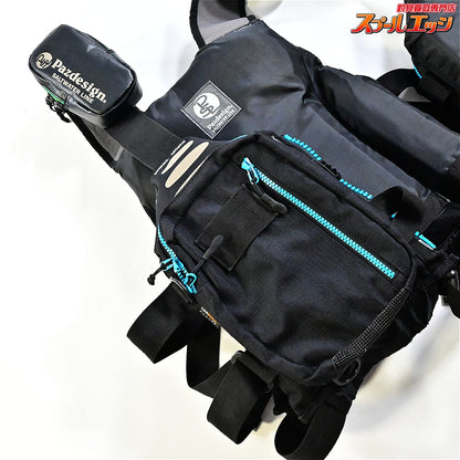 【パズデザイン】 アルティメット V-1 ブラックターコイズ Pazdesign ULTIMATE V-I フローティングベスト K_060