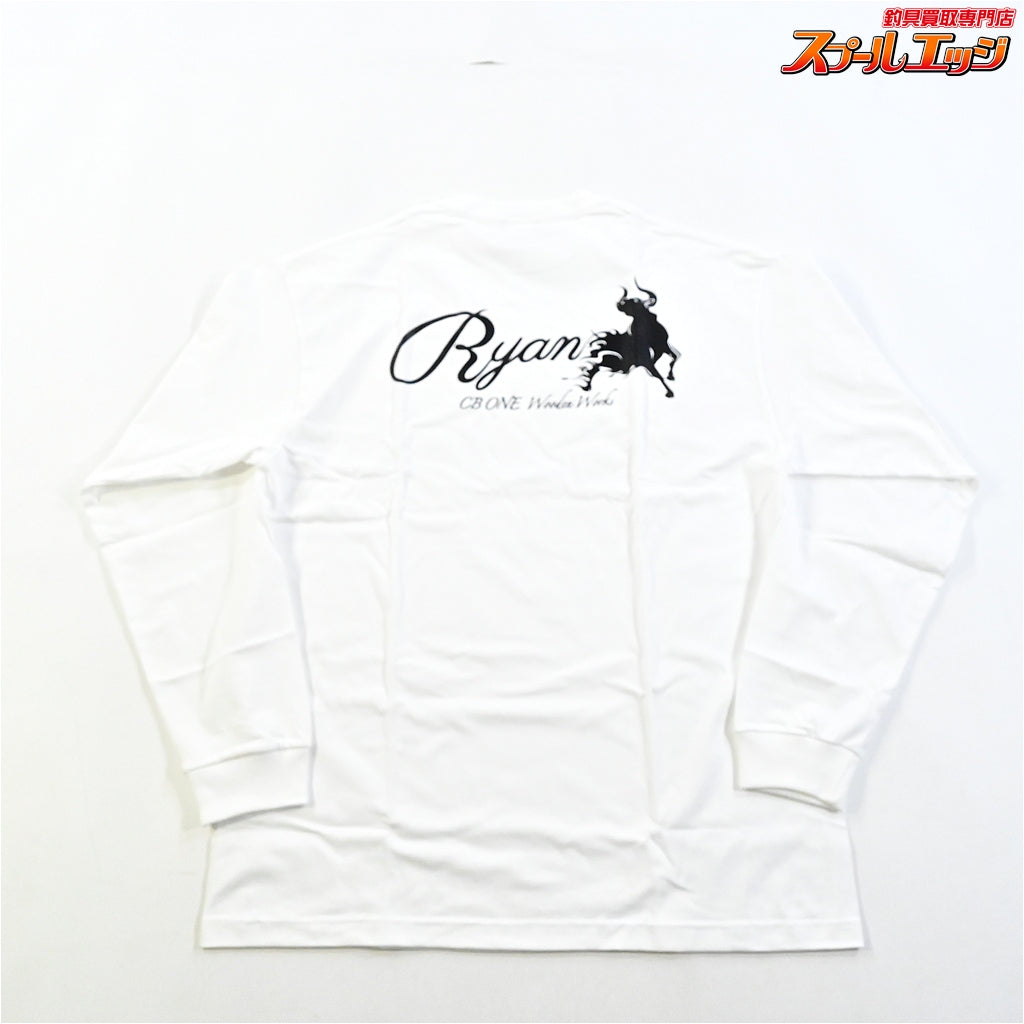 【CBONE】 シービーワン ライアン ロングTシャツ 長袖 サイズXL/LL ホワイト 2026フィッシングショー横浜限定 CBONE RYAN K_060