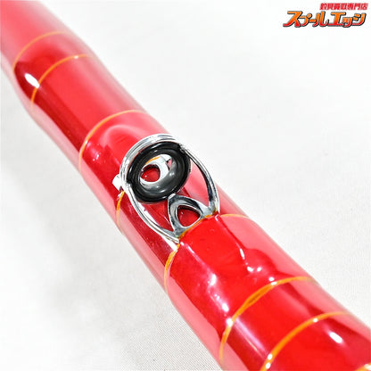 【俊貞作】 竹製石鯛竿 口巻唐草塗 全長5.6m 3本継 イシダイ K_253
