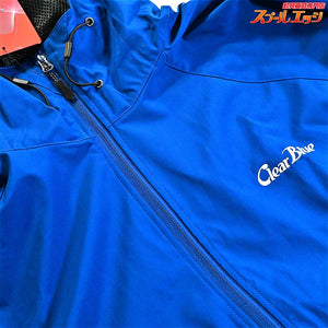 【クリアブルーxクロダルマ】 ロゴストレッチシェルパーカー ネイビー サイズ5L WEBショップ限定品 撥水ストレッチシェルパーカー ClearBlue K_100