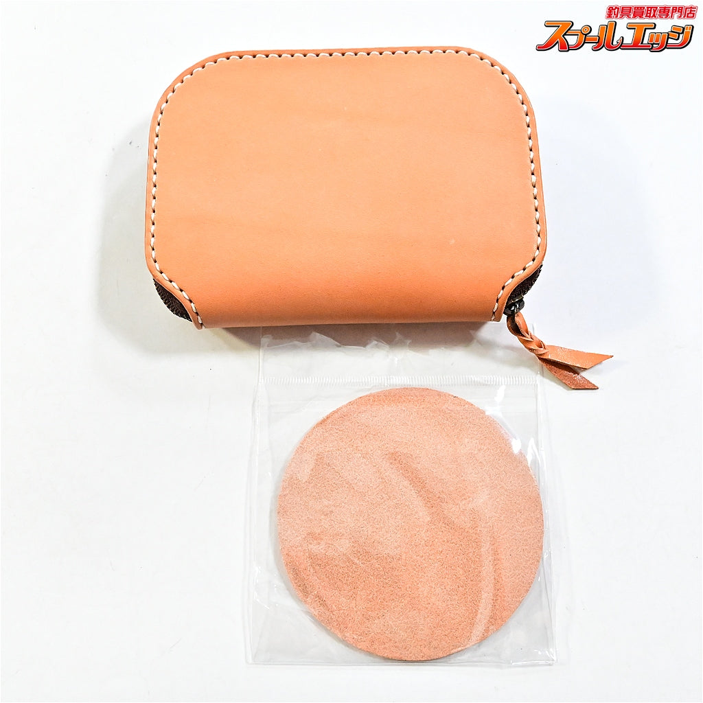 【ザンマイxカレントレザーワークス】 渓流用・刻印入りレザーワレットM ミノー14本収納 25周年 キャップ＆コースター  ZANMAIxCURRENT-LETHER-WORKS K_060