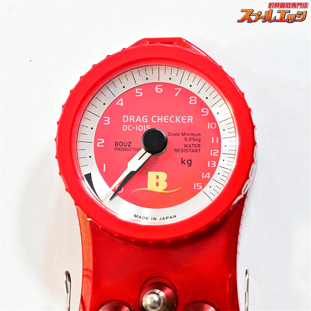 【ボウズ】 ドラグチェッカー DC-1015 15Kgモデル 赤 メタリックレッド 文字盤シルバー BOUZ DRUG CHECKER K_060