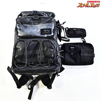 【リーニア】 システムバックパック タイタン MSB-29 25L ブラック チェストポーチ&ロッドホルダー付 LINHA SYSTEM BACKPACK THE TITAN K_100