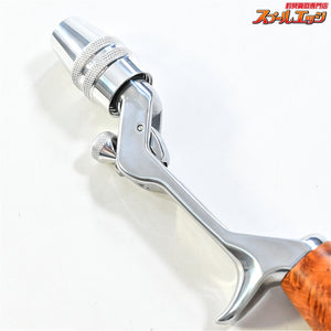 【ブライトリバー】 チャッカーグリップ ポリッシュシルバー 神代ケヤキ シングルハンドル装着 BRIGHTLIVER CHUCKER ベイト K_060