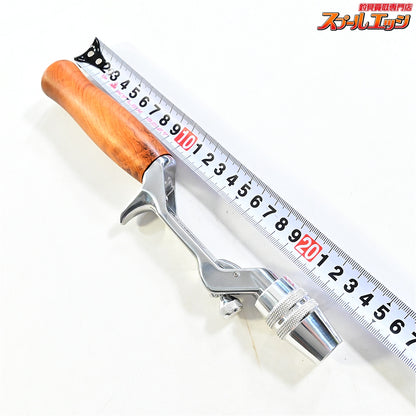 【ブライトリバー】 チャッカーグリップ ポリッシュシルバー 神代ケヤキ シングルハンドル装着 BRIGHTLIVER CHUCKER ベイト K_060