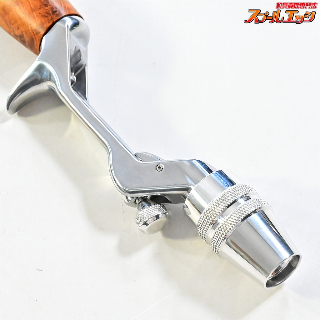 【ブライトリバー】 チャッカーグリップ ポリッシュシルバー 神代ケヤキ シングルハンドル装着 BRIGHTLIVER CHUCKER ベイト K_060