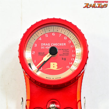 【ボウズ】 ドラグチェッカー DC-1015 15Kgモデル 赤 メタリックレッド 文字盤ゴールド BOUZ DRUG CHECKER K_060