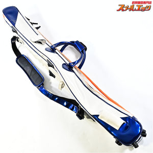 【がまかつ】 がまへら ライトロッドケース4 GC294 3層 PVC素材 ホワイト/ブルー GAMAKATSU LIGHT-ROD-CASE へらロッドケース K_192