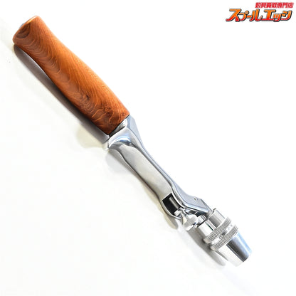 【ブライトリバー】 チャッカーグリップ ポリッシュシルバー 神代ケヤキ シングルハンドル装着 BRIGHTLIVER CHUCKER ベイト K_060