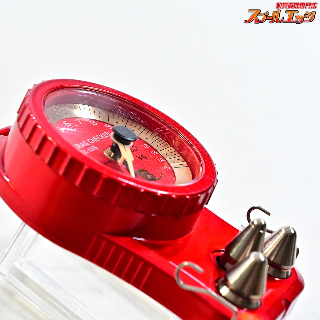 【ボウズ】 ドラグチェッカー DC-1015 15Kgモデル 赤 メタリックレッド 文字盤ゴールド BOUZ DRUG CHECKER K_060