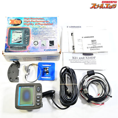 【ローランス】X51 振動子&説明書＆日本語簡単マニュアル付 LOWRANCE 魚群探知機 K_100