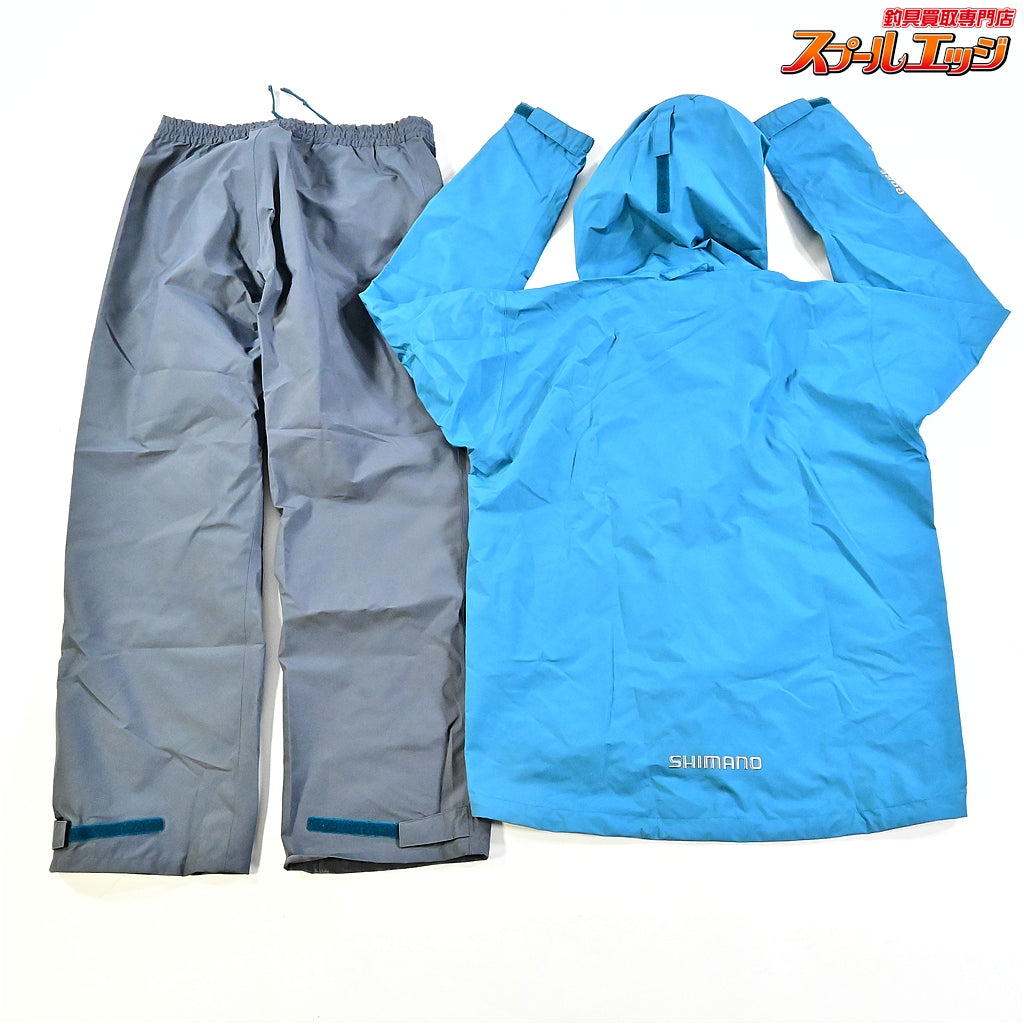 【シマノ】 XEFO ゴアテックス ベーシックスーツ RA-217P サイズアジアL ダークシアン セットアップ SHIMANO GORE-TEX BASIC SUIT K_060