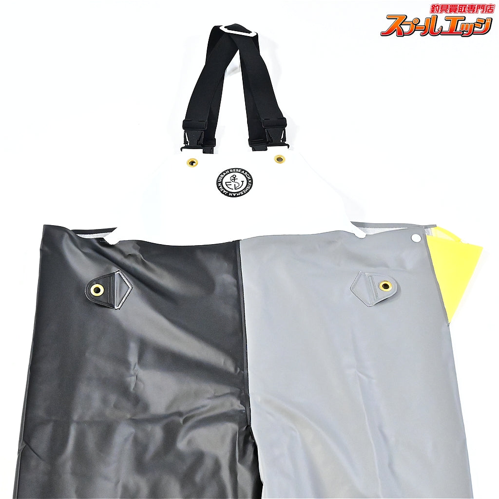 【アーバンリサーチxフィッシャーマン】 サロペットパンツ サイズ3L ブラック&グレー URBAN RESEARCHxFISHERMAN K_100