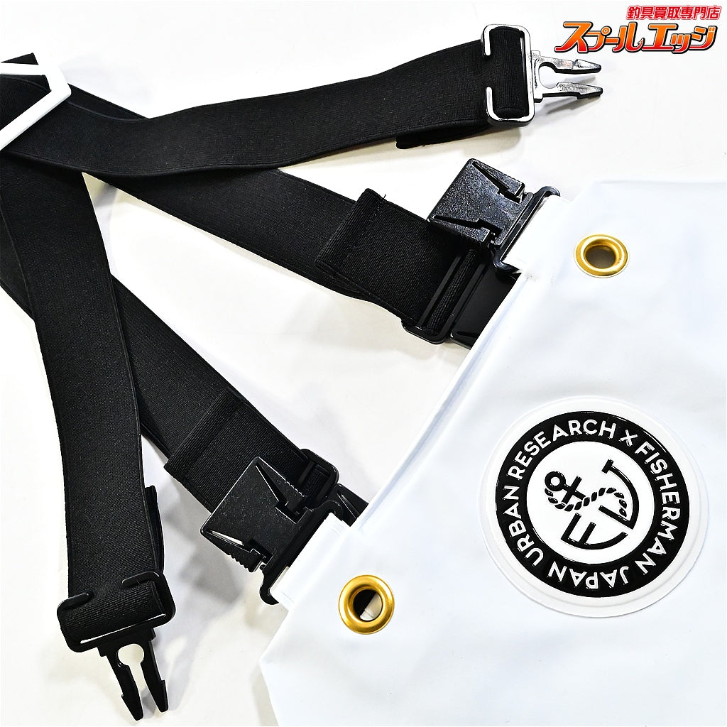 【アーバンリサーチxフィッシャーマン】 サロペットパンツ サイズ3L ブラック&グレー URBAN RESEARCHxFISHERMAN K_100