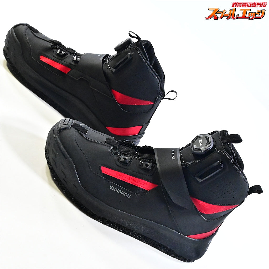 【シマノ】 DS+クイックゲームシューズ カットラバーピンフェルト FS-073Y サイズ28cm レッド SHIMANO K_060